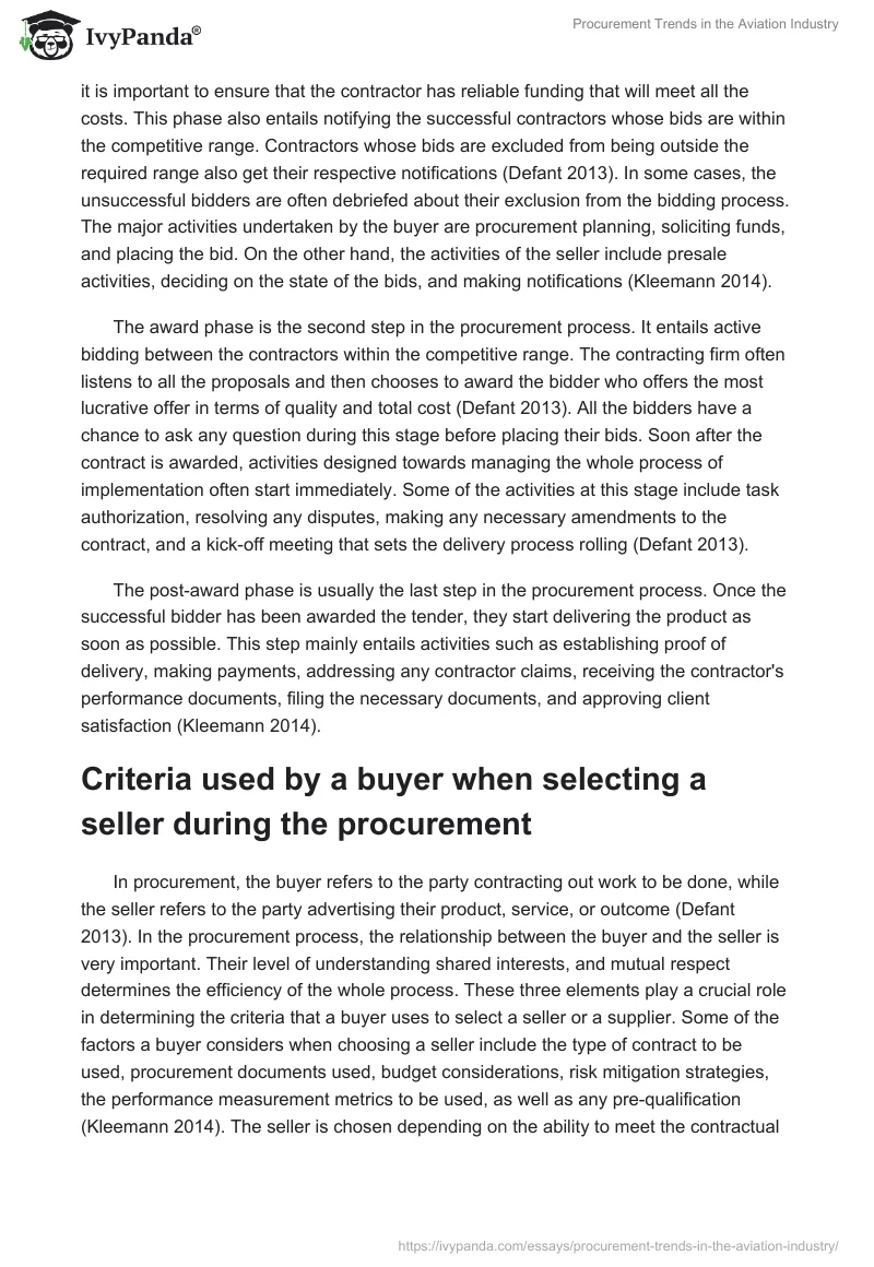 Procurement Trends in the Aviation Industry. Page 4
