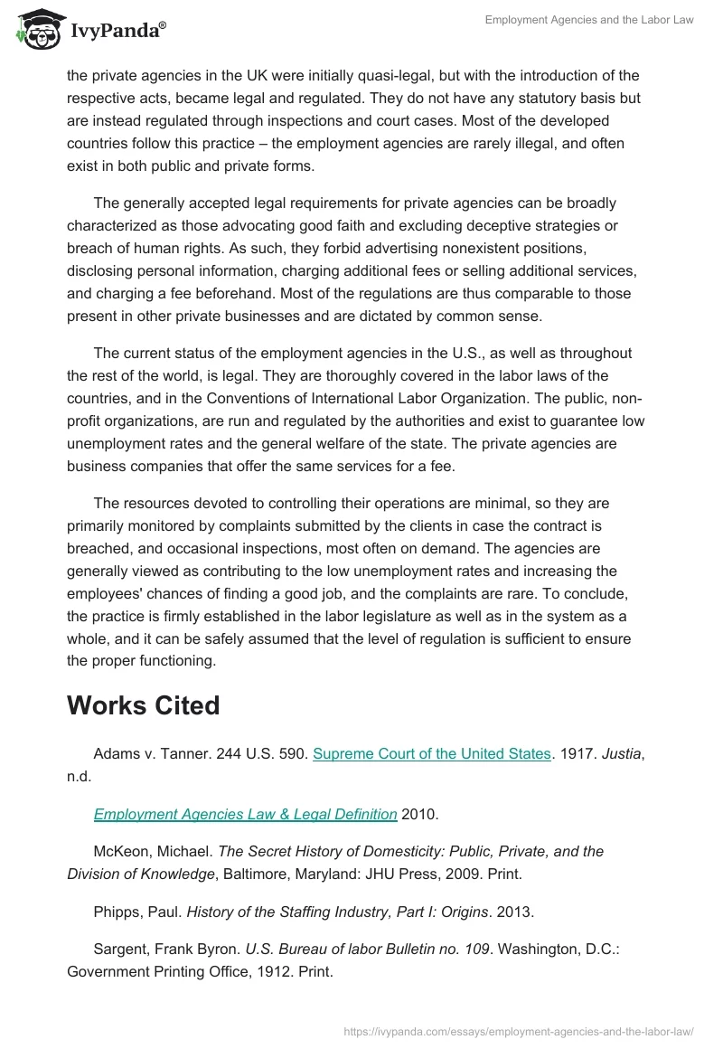 Employment Agencies and the Labor Law. Page 3