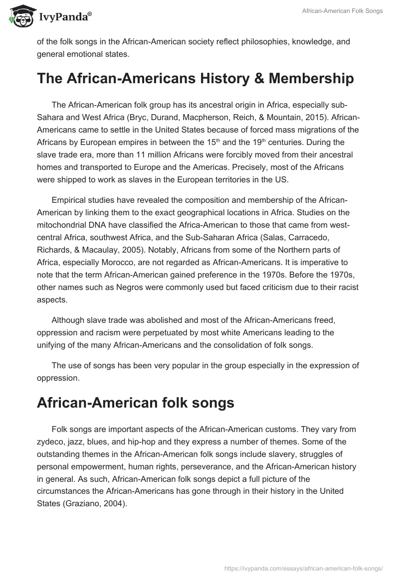 African-American Folk Songs. Page 2