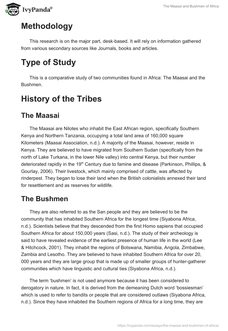 The Maasai and Bushmen of Africa. Page 2