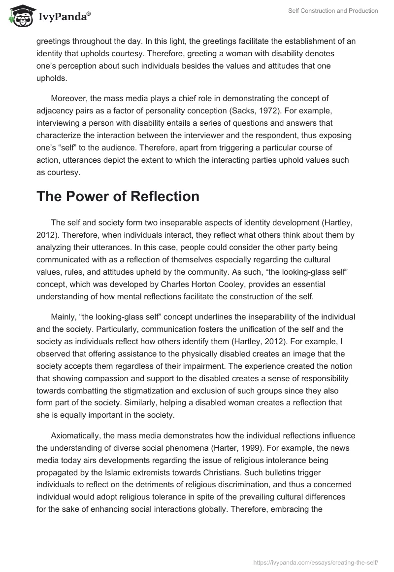 Self Construction and Production. Page 4