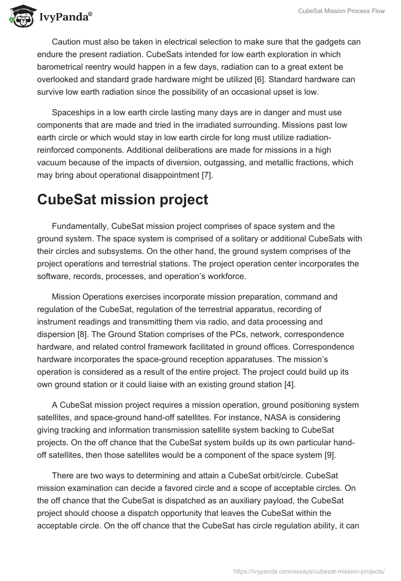 CubeSat Mission Process Flow. Page 3