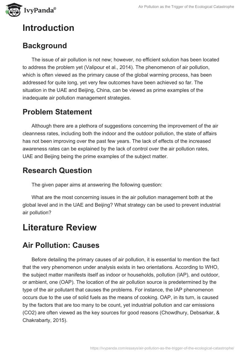 Air Pollution as the Trigger of the Ecological Catastrophe. Page 2