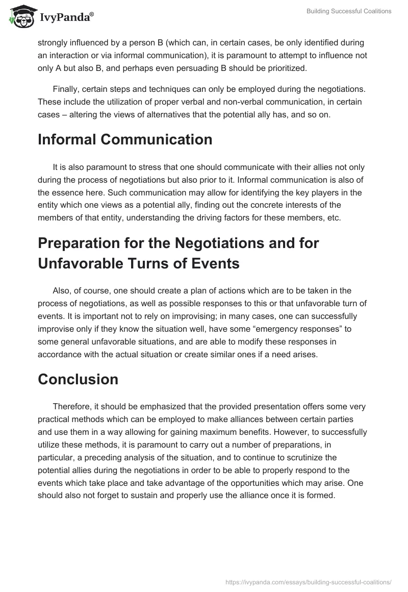 Building Successful Coalitions. Page 2