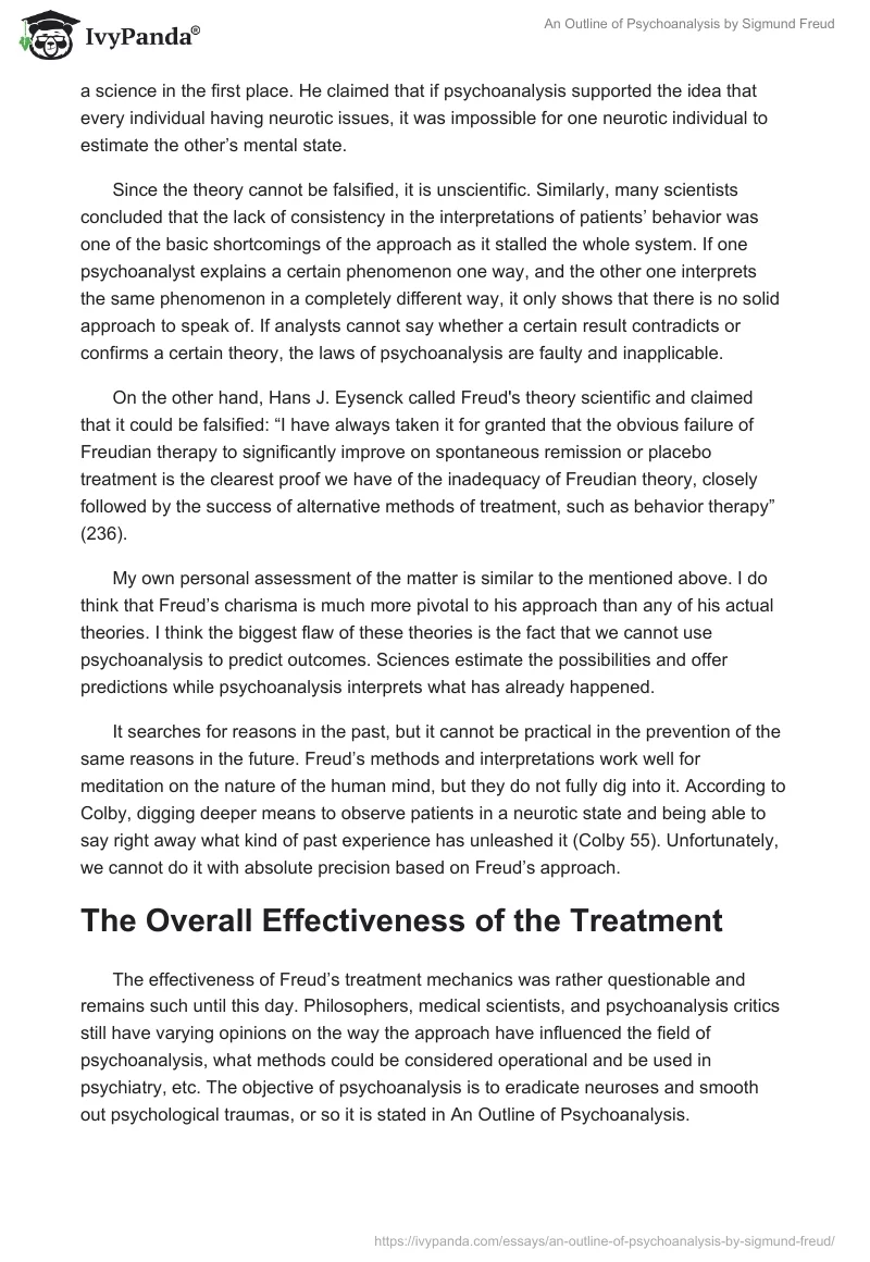 An Outline of Psychoanalysis by Sigmund Freud. Page 4