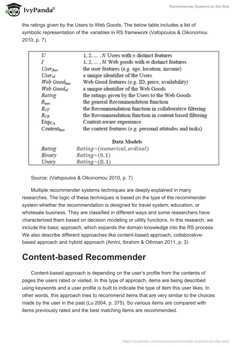 Recommender Systems on the Web. Page 2