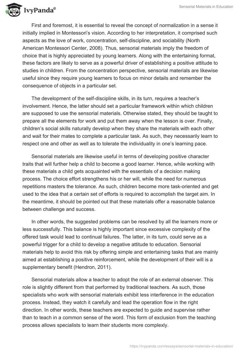 Sensorial Materials in Education. Page 3