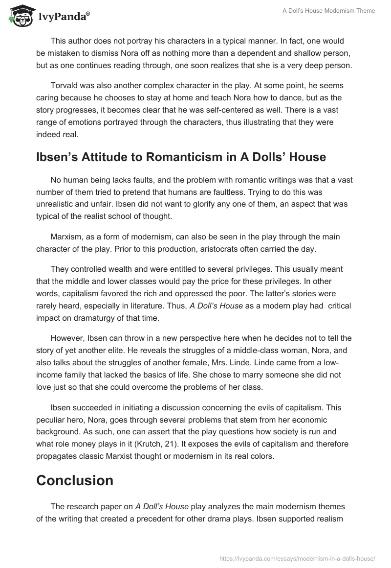 A Doll’s House Modernism Theme. Page 4