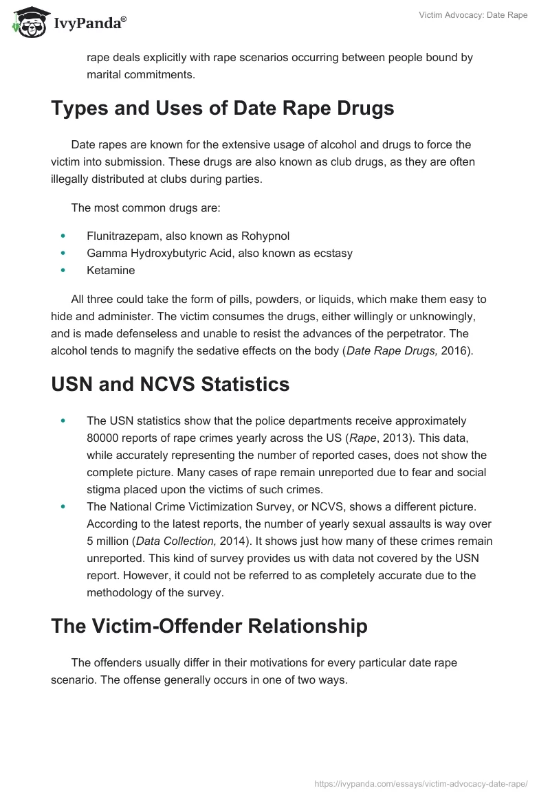 Victim Advocacy: Date Rape. Page 2