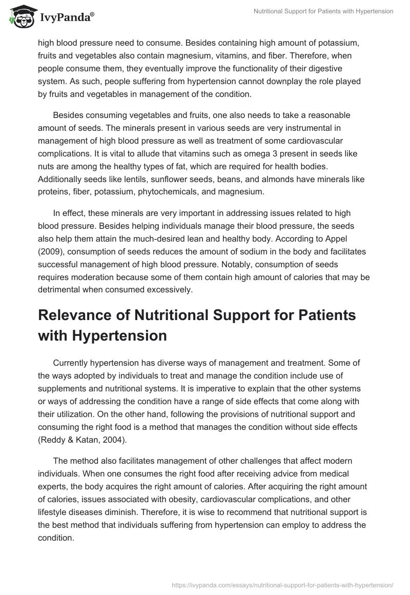 Nutritional Support for Patients with Hypertension. Page 4