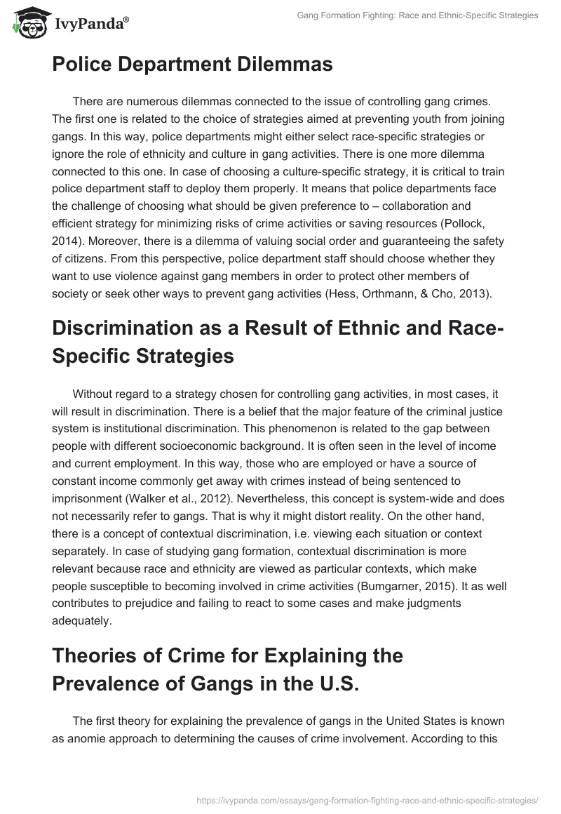 Gang Formation Fighting: Race and Ethnic-Specific Strategies. Page 2
