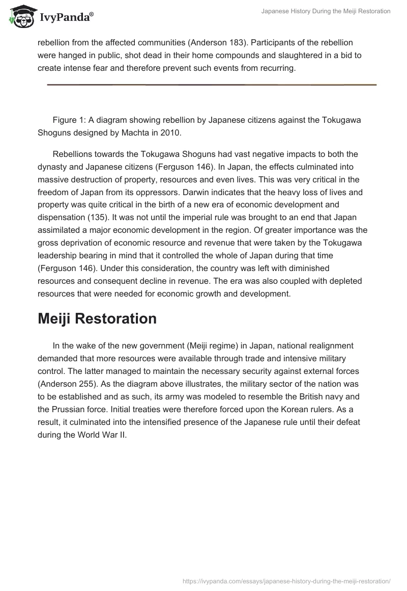 Japanese History During the Meiji Restoration. Page 2