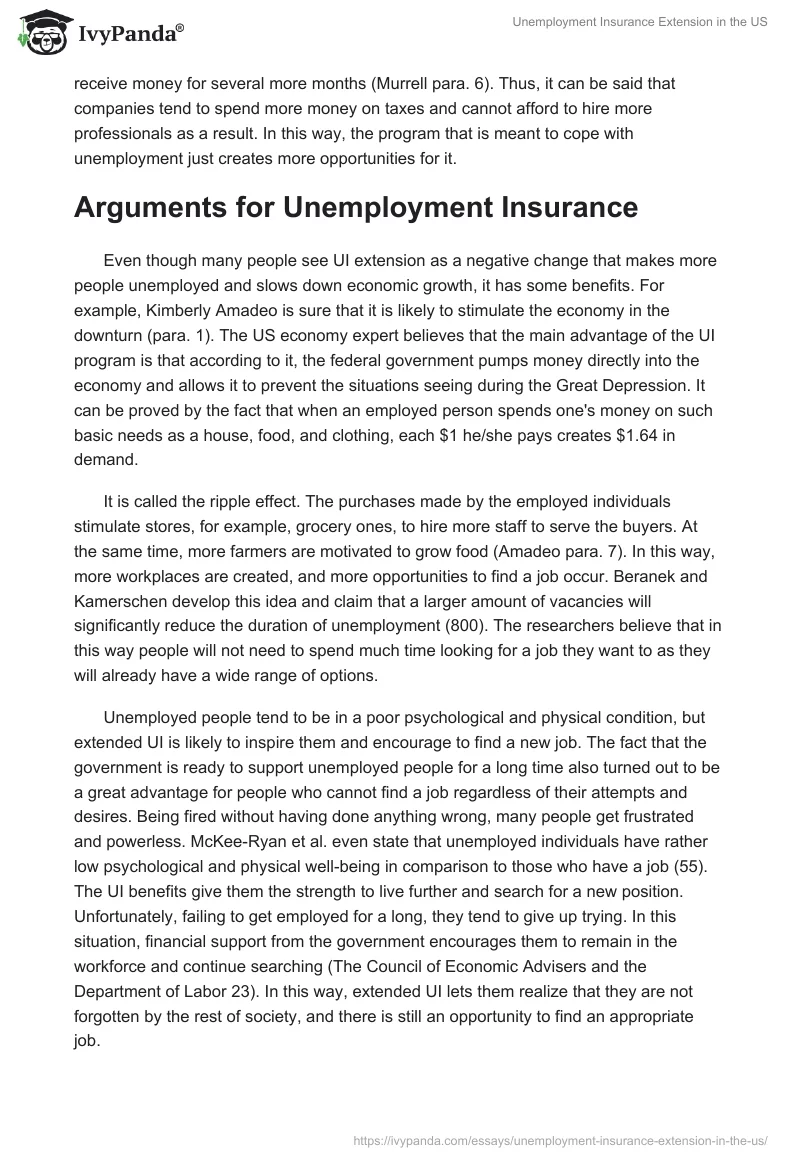 Unemployment Insurance Extension in the US. Page 4