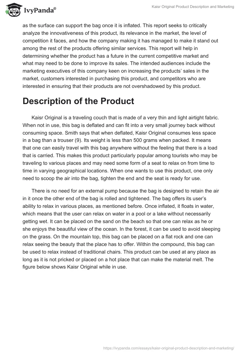 Kaisr Original Product Description and Marketing. Page 2