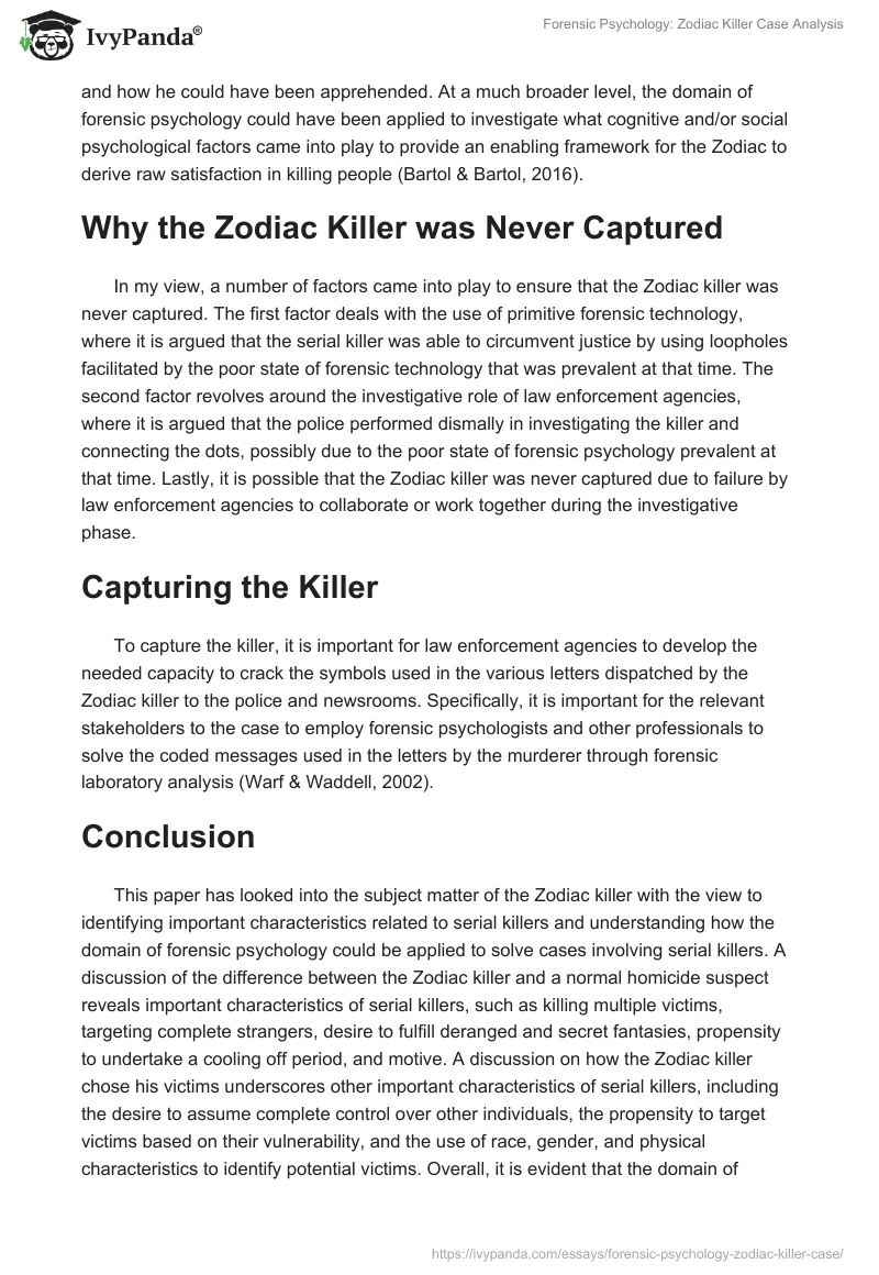 Forensic Psychology: Zodiac Killer Case Analysis. Page 3
