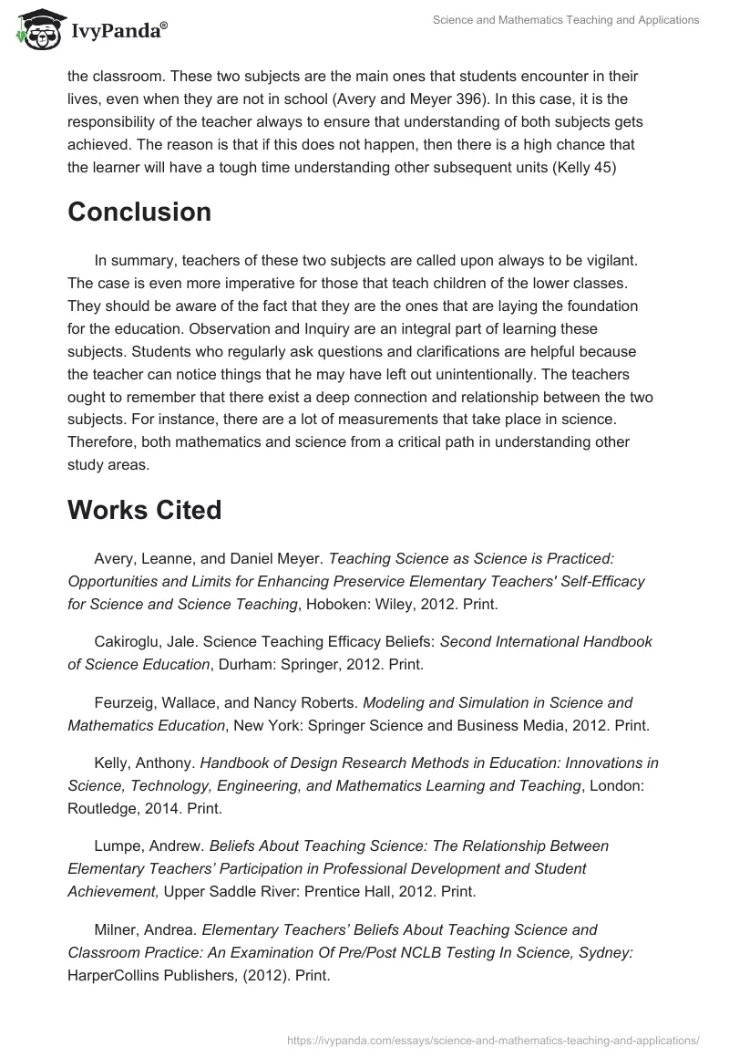 Science and Mathematics Teaching and Applications. Page 2