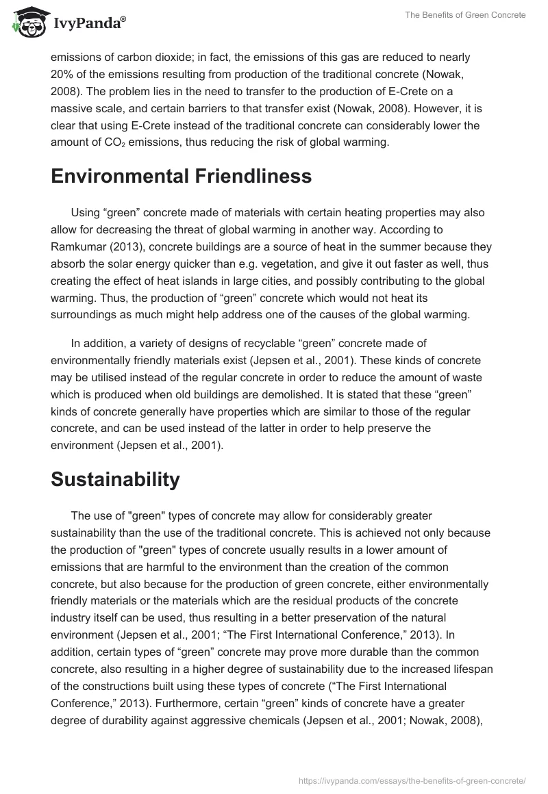 The Benefits of "Green" Concrete. Page 2