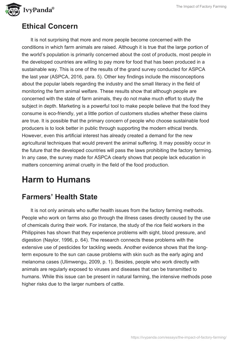 The Impact of Factory Farming. Page 3