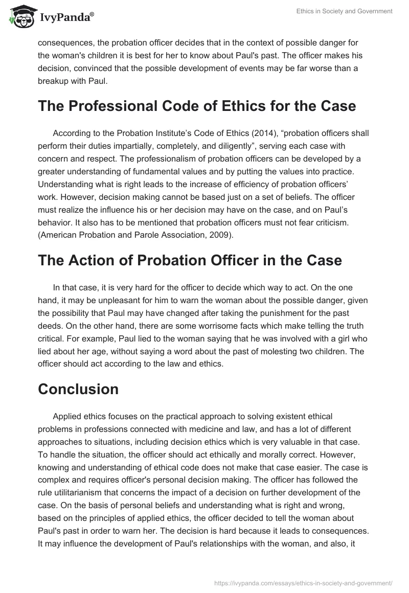Ethics in Society and Government. Page 2