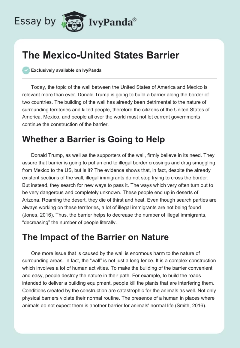 The Mexico-United States Barrier. Page 1