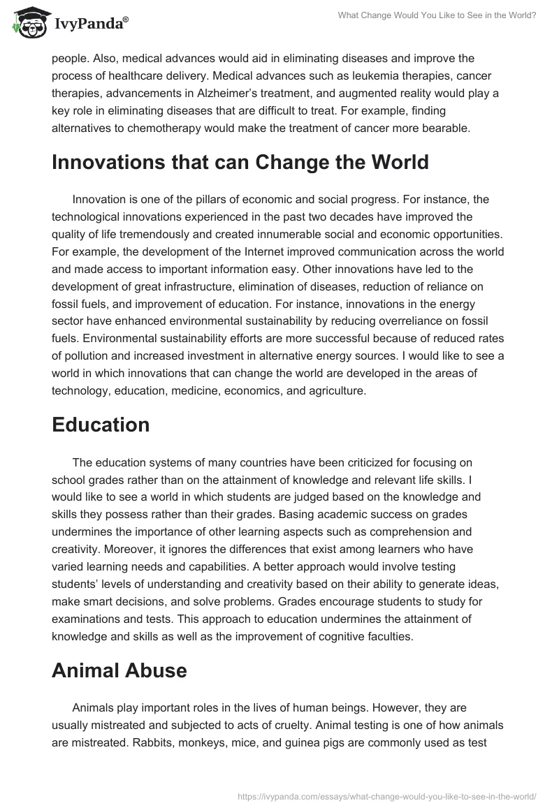 What Change Would You Like to See in the World?. Page 4