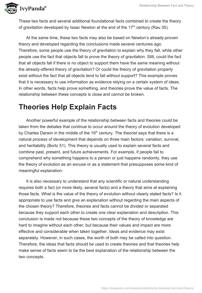 Relationship Between Fact and Theory. Page 3