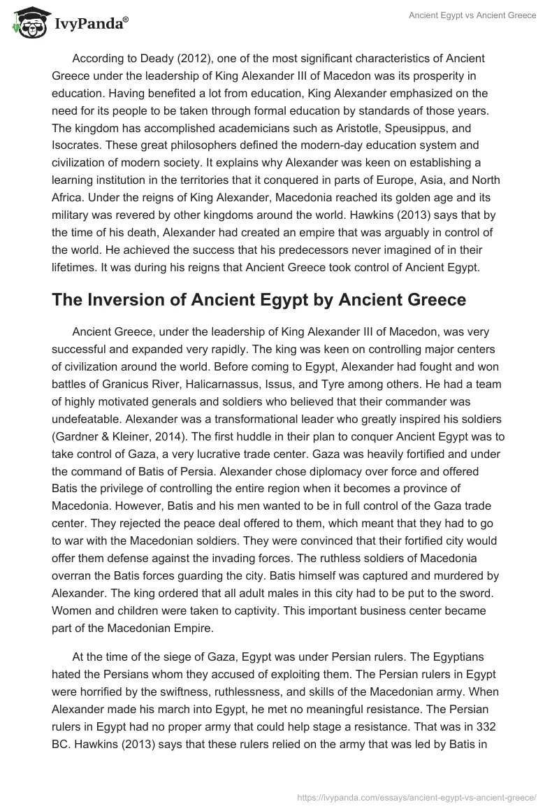 Ancient Egypt vs. Ancient Greece. Page 4
