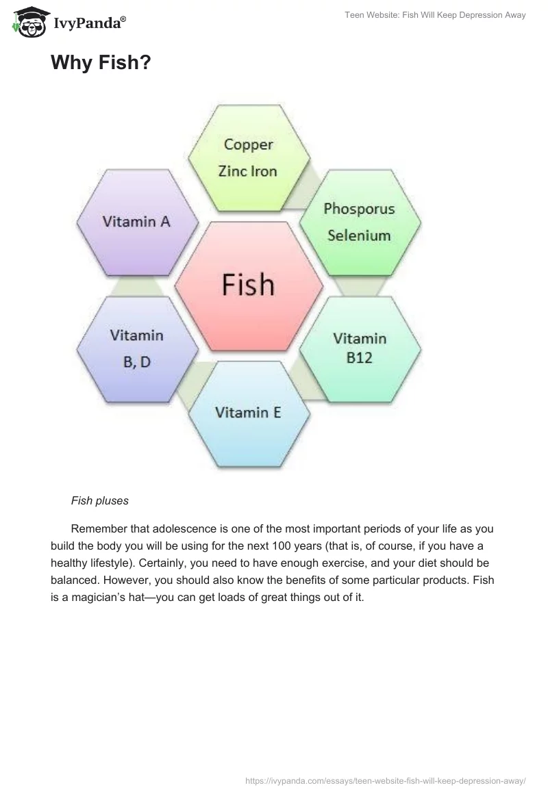 Teen Website: Fish Will Keep Depression Away. Page 2