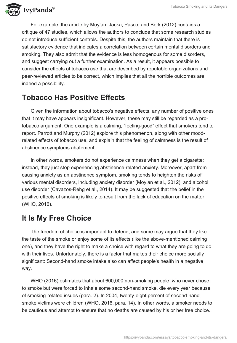 Tobacco Smoking and Its Dangers. Page 3