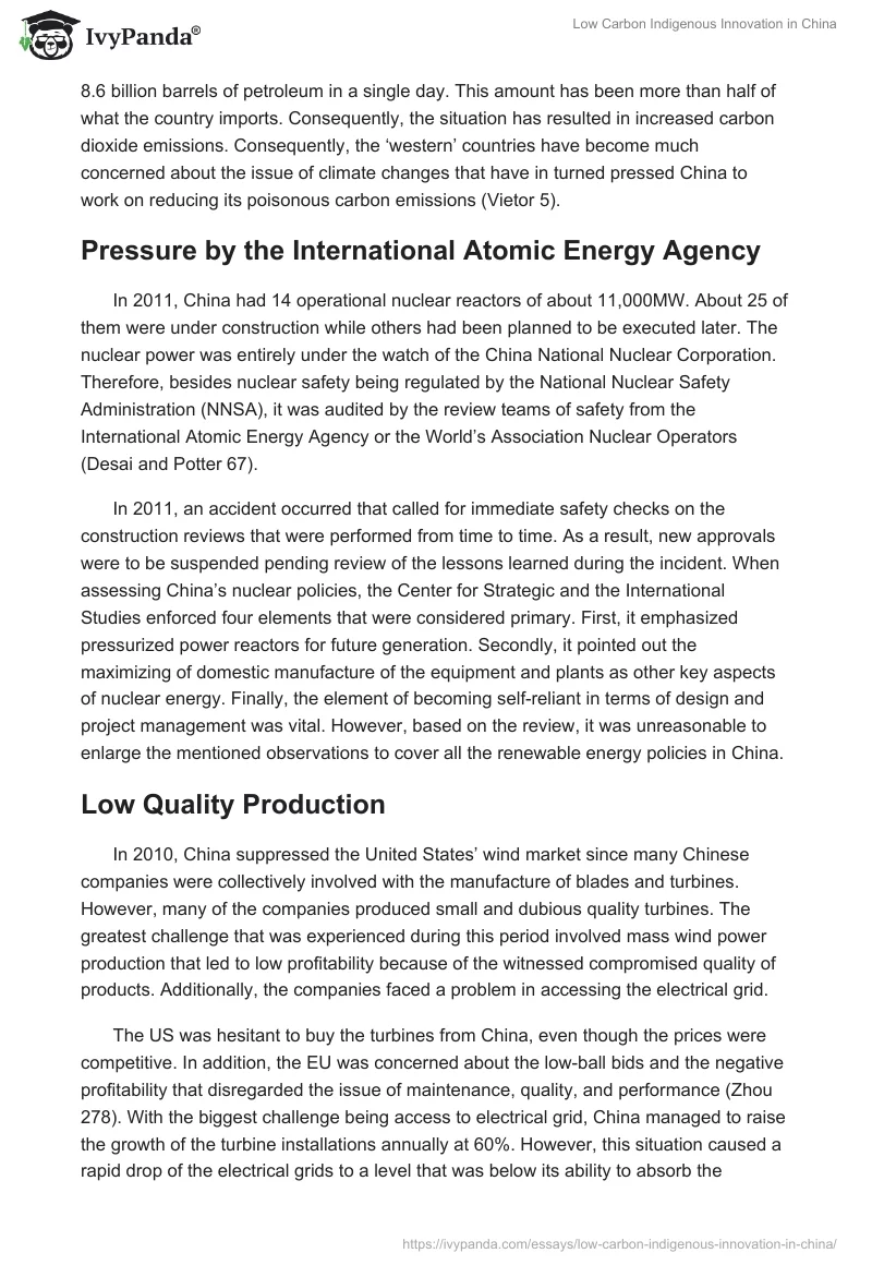 Low Carbon Indigenous Innovation in China. Page 2