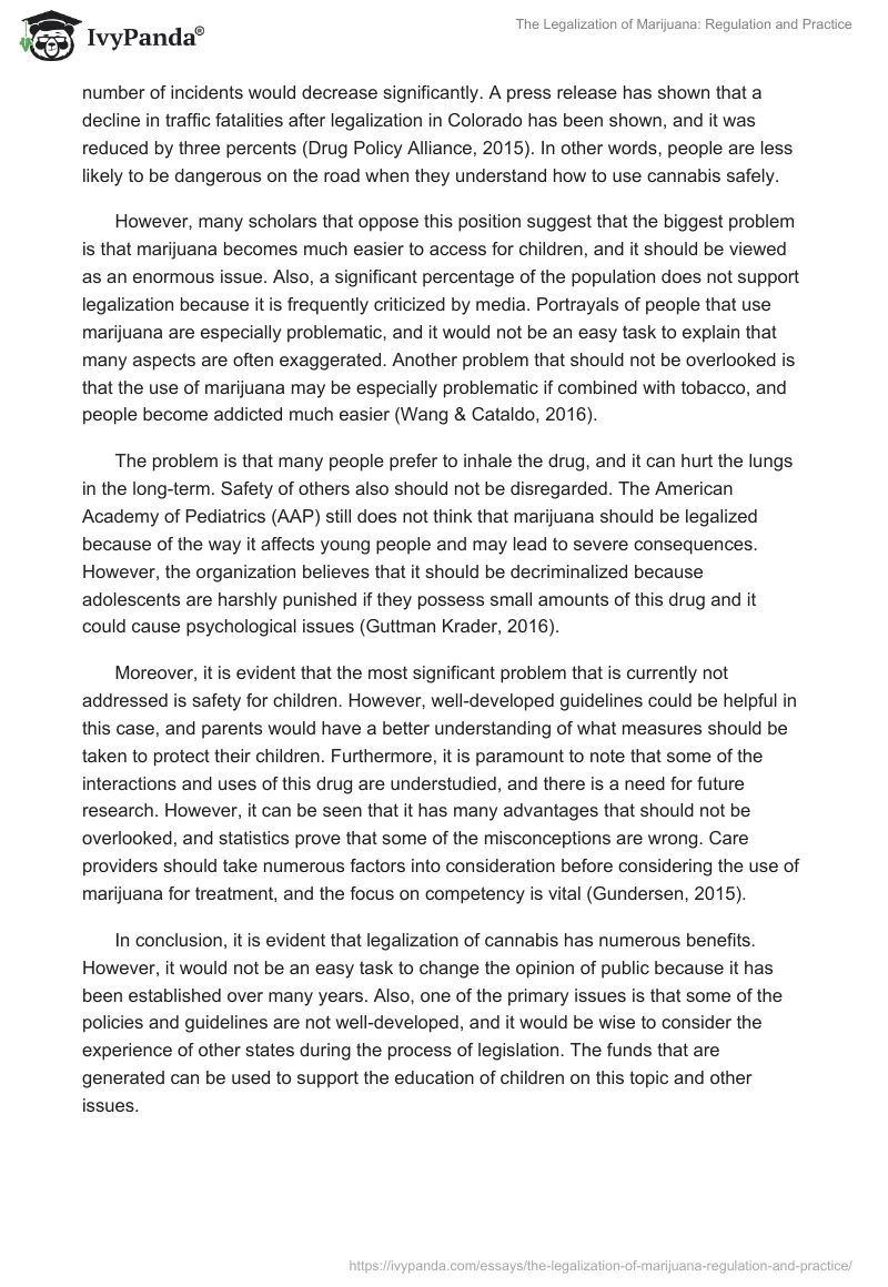 The Legalization of Marijuana: Regulation and Practice. Page 2