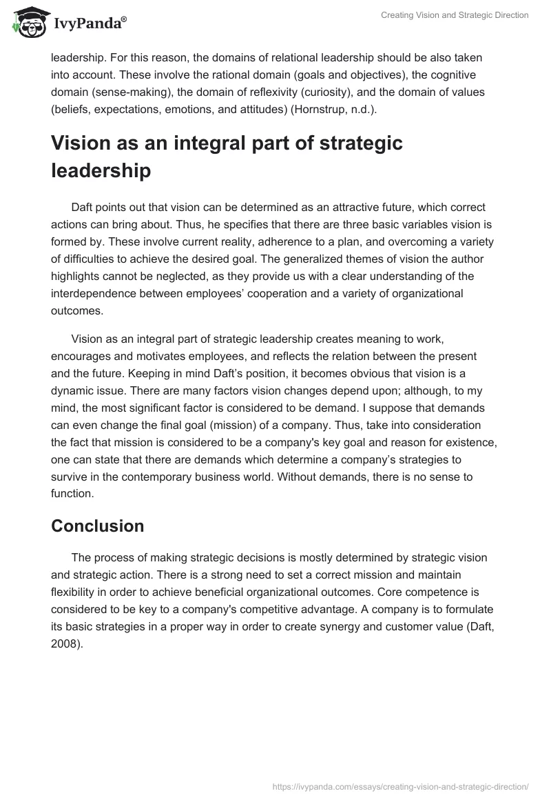 Creating Vision and Strategic Direction. Page 2