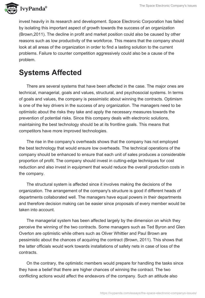 The Space Electronic Company's Issues. Page 2