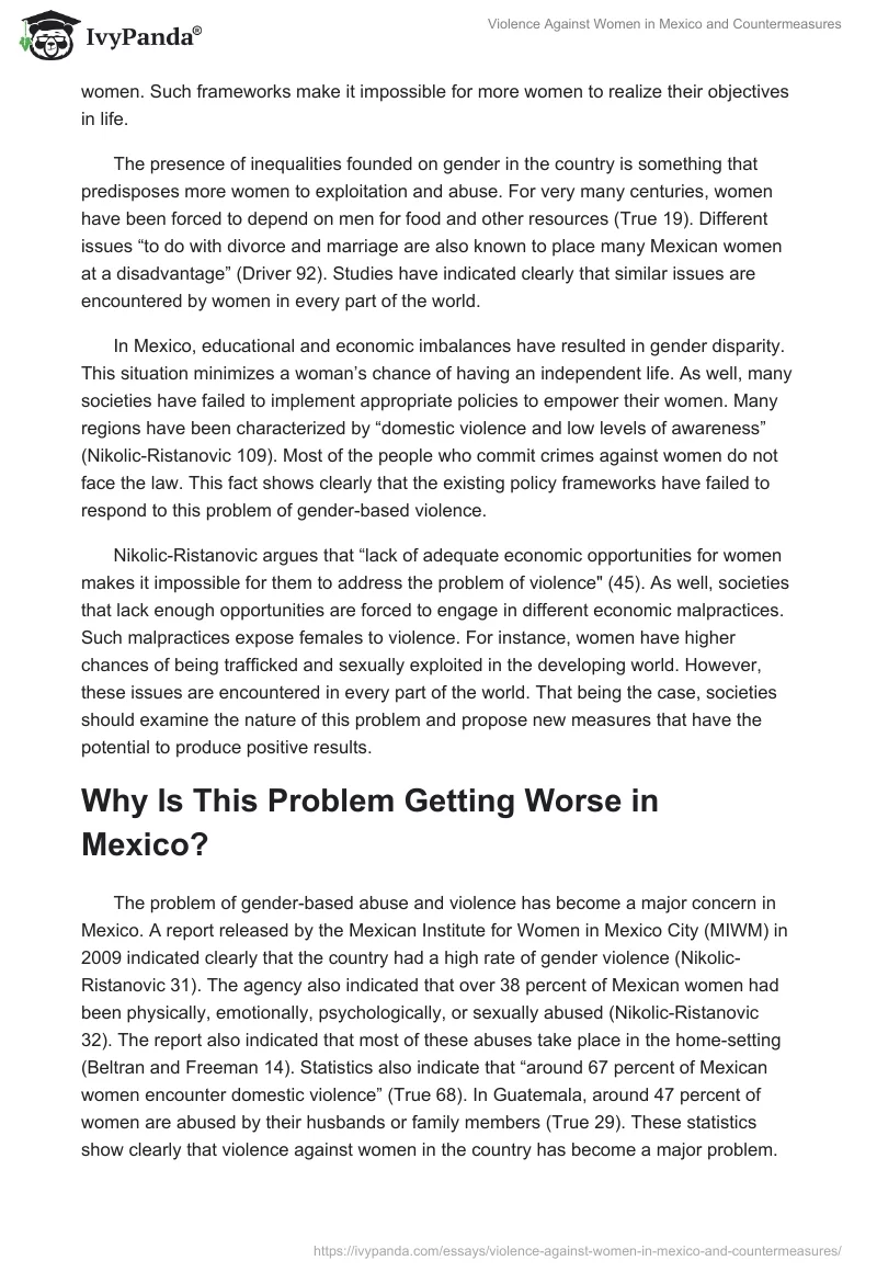 Violence Against Women in Mexico and Countermeasures. Page 2