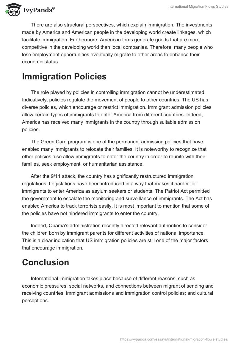 International Migration Flows Studies. Page 2