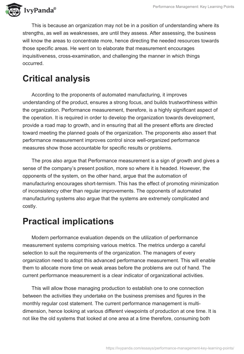 Performance Management: Key Learning Points. Page 3