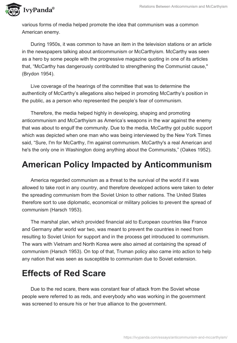 Relations Between Anticommunism and McCarthyism. Page 3