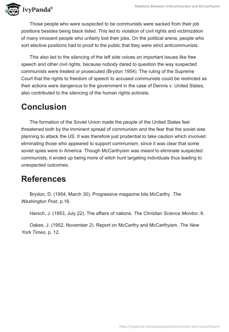 Relations Between Anticommunism and McCarthyism. Page 4