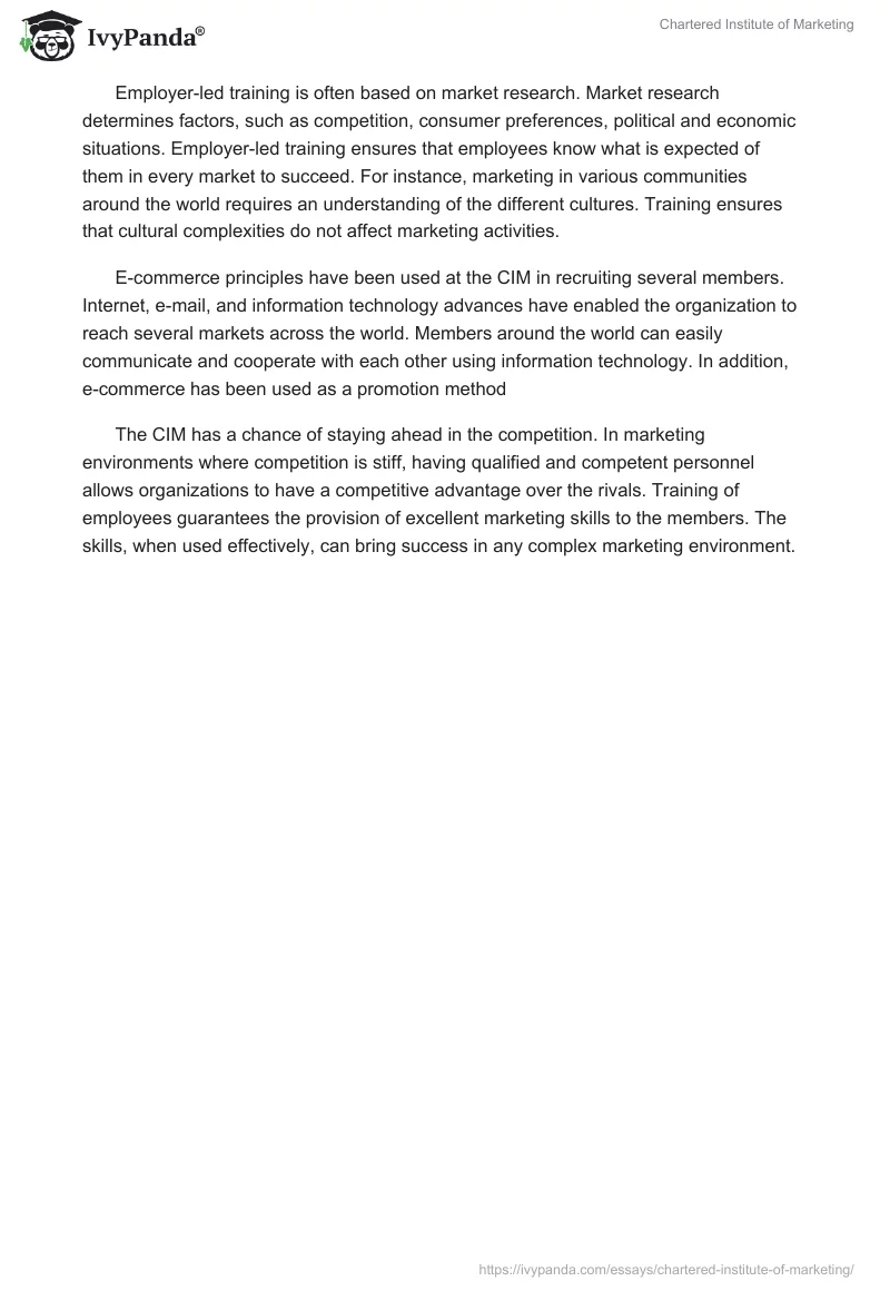 Chartered Institute of Marketing. Page 4