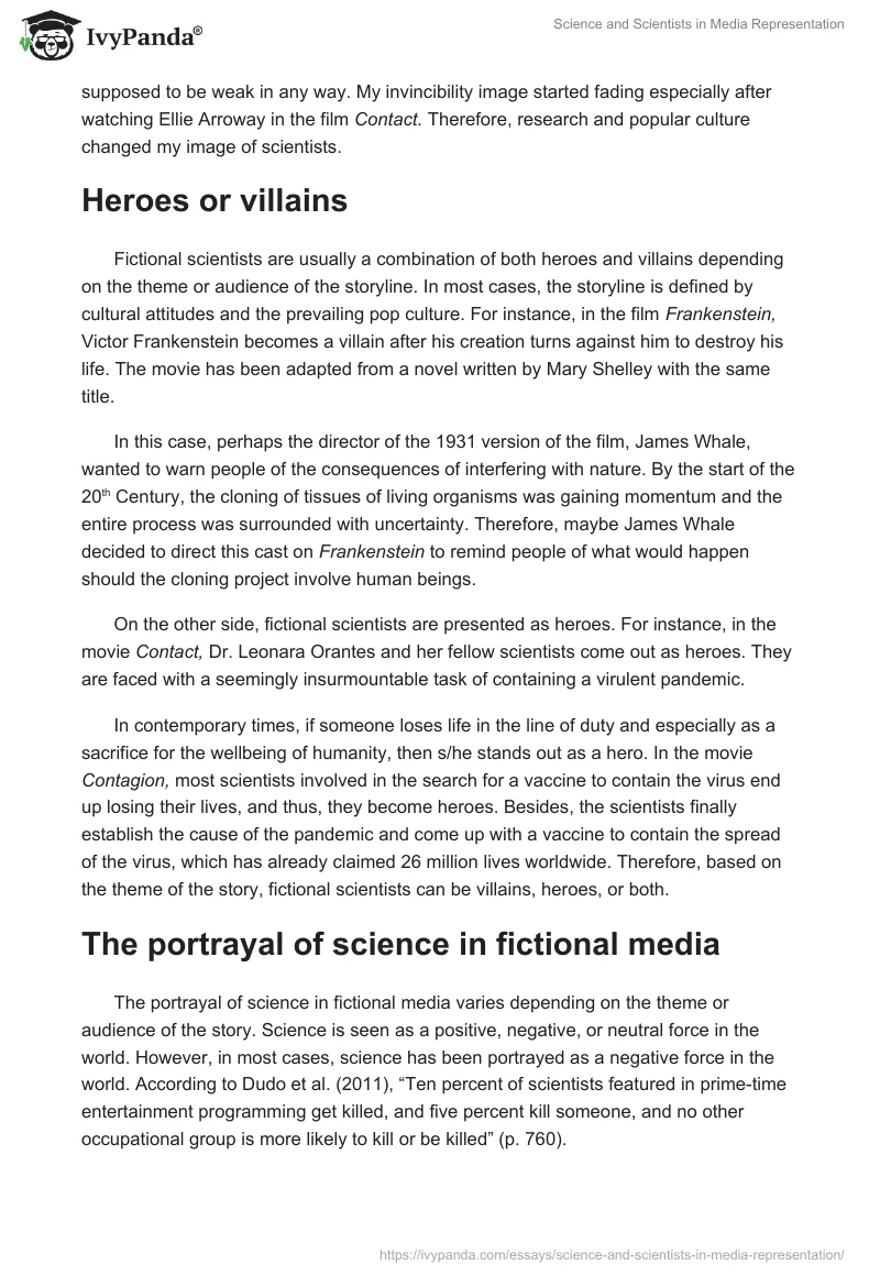Science and Scientists in Media Representation. Page 3