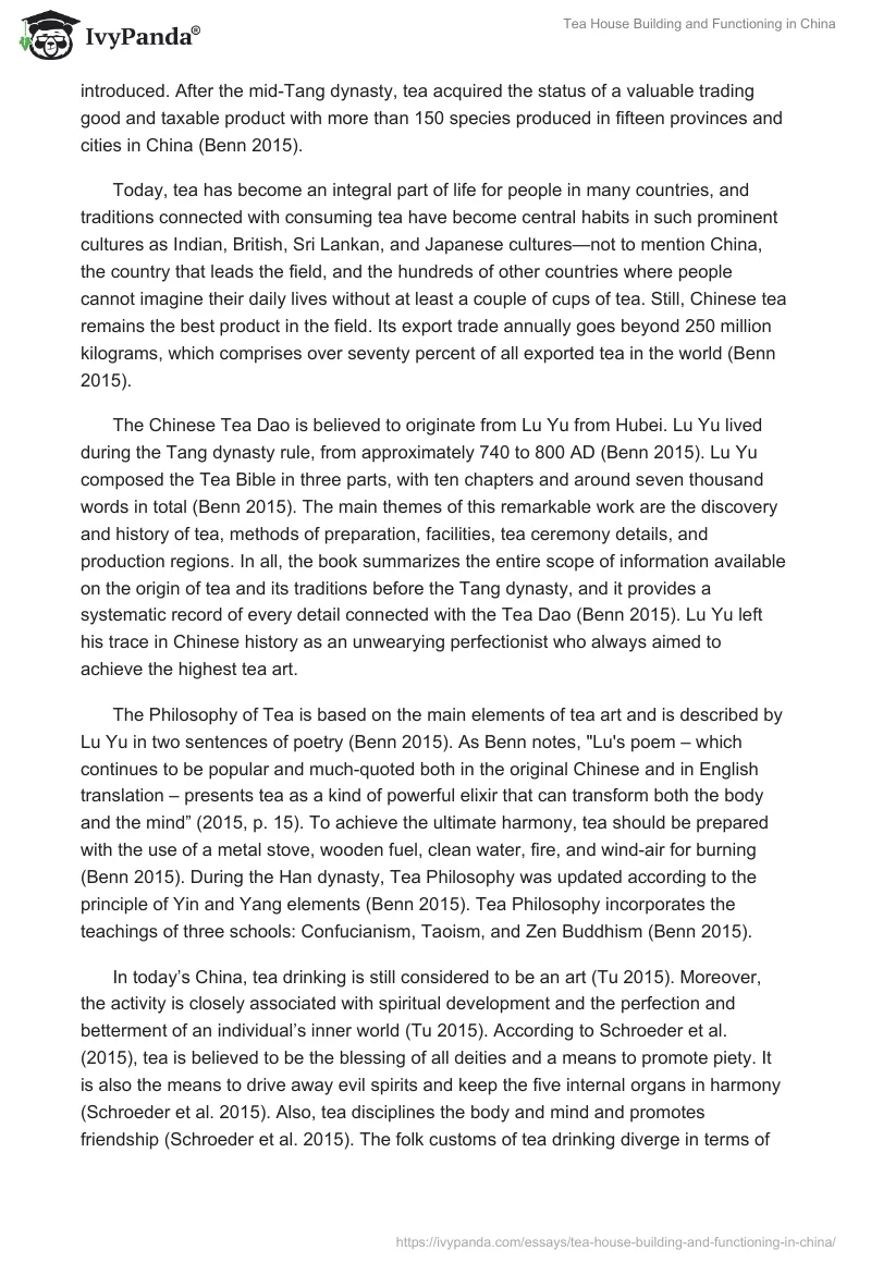 Tea House Building and Functioning in China. Page 2