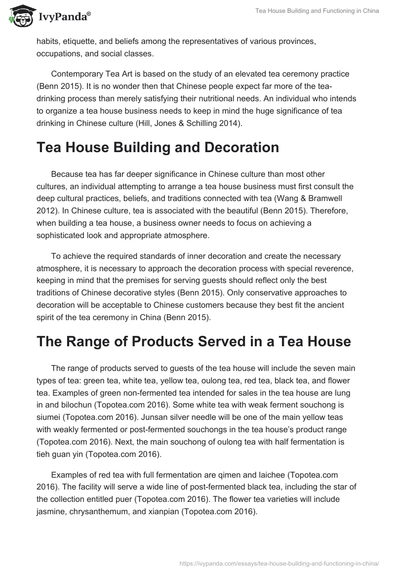 Tea House Building and Functioning in China. Page 3