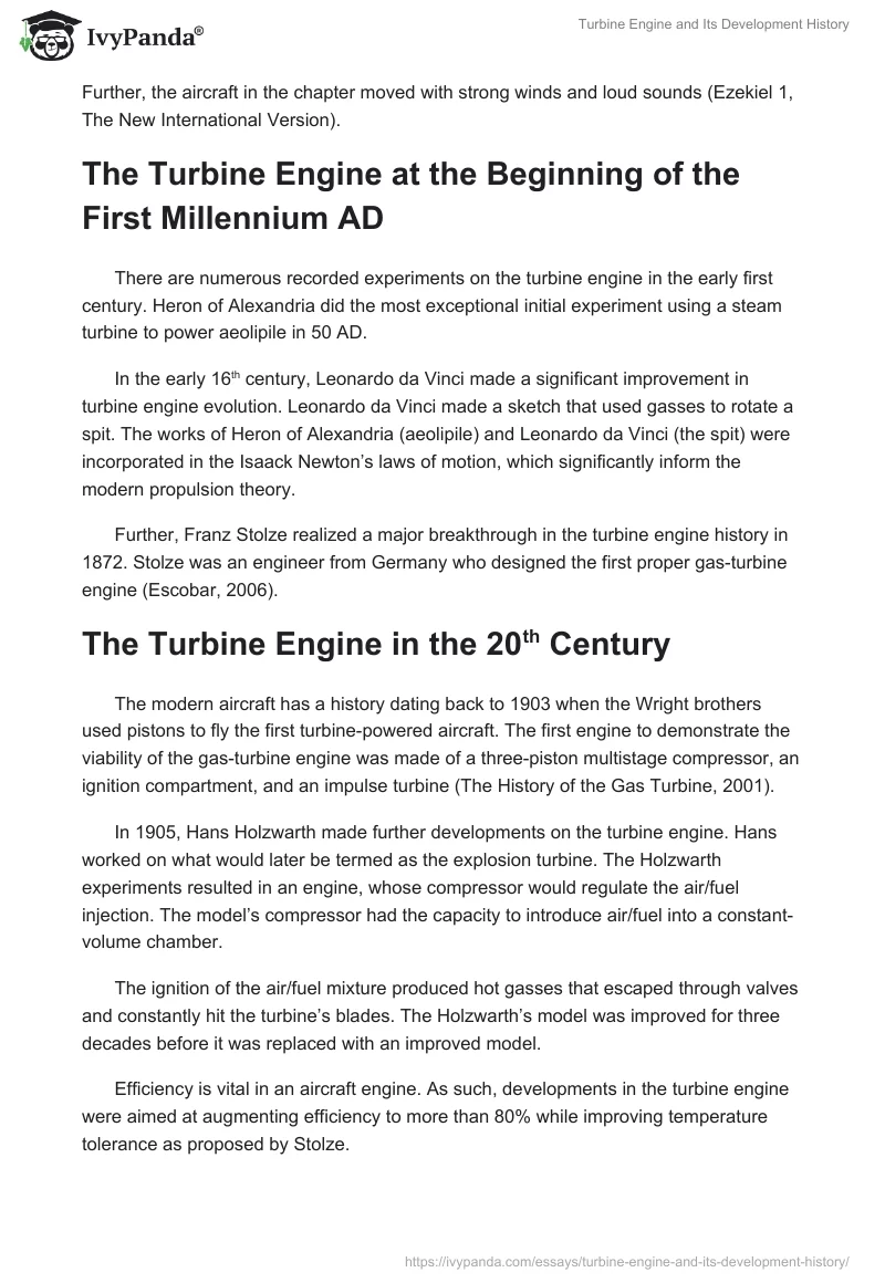 Turbine Engine and Its Development History. Page 2