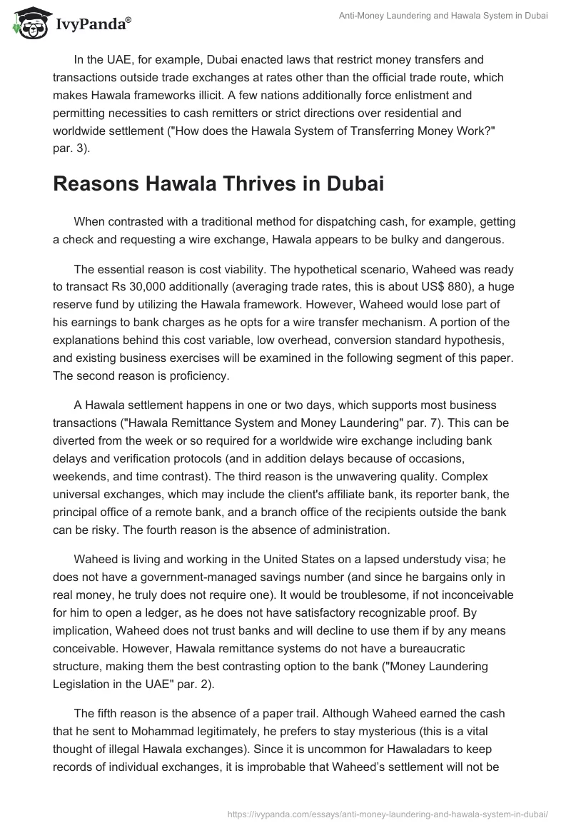 Anti-Money Laundering and Hawala System in Dubai. Page 3