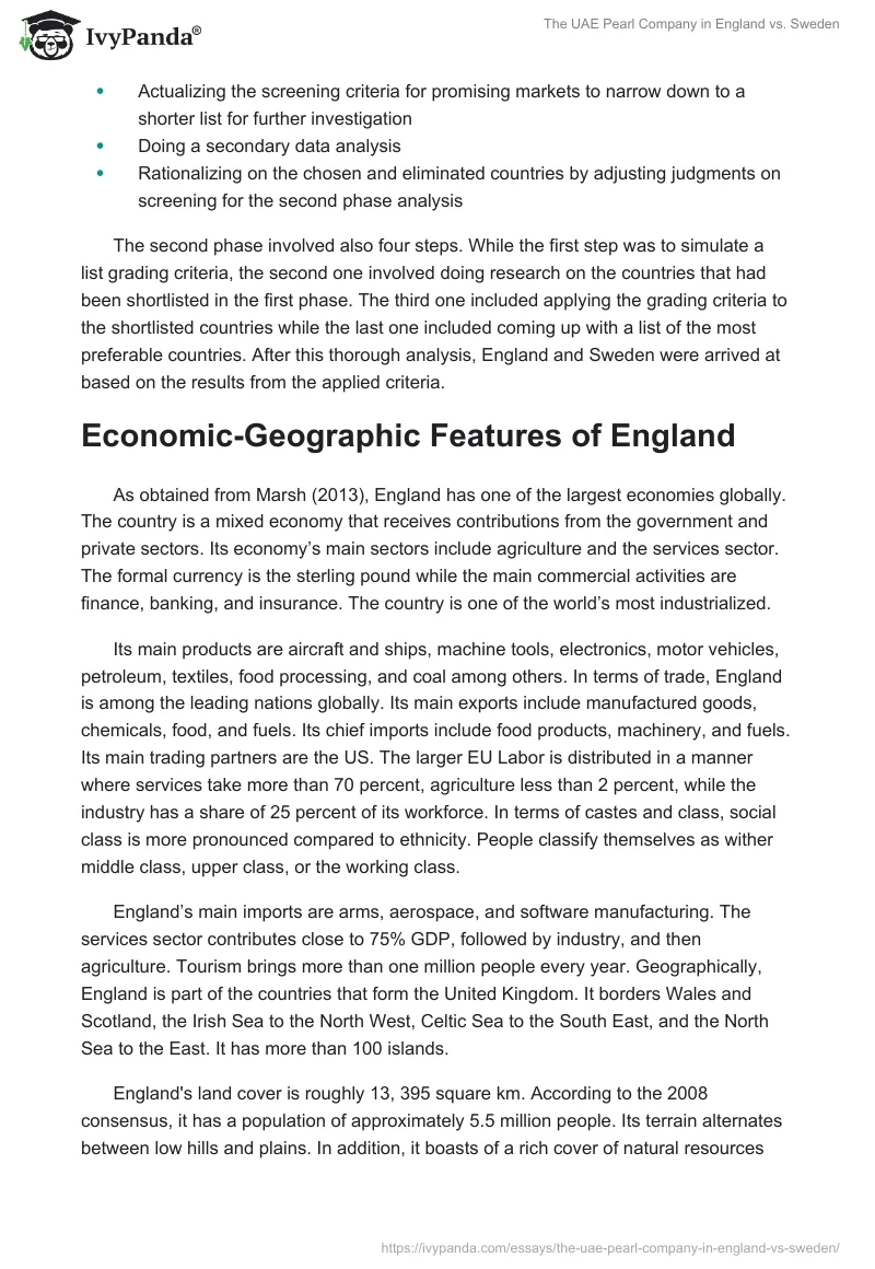 The UAE Pearl Company in England vs. Sweden. Page 2