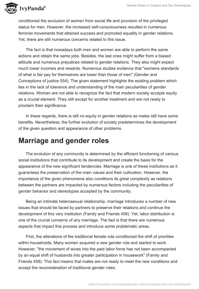 Gender Roles in Couples and Sex Stereotypes. Page 5