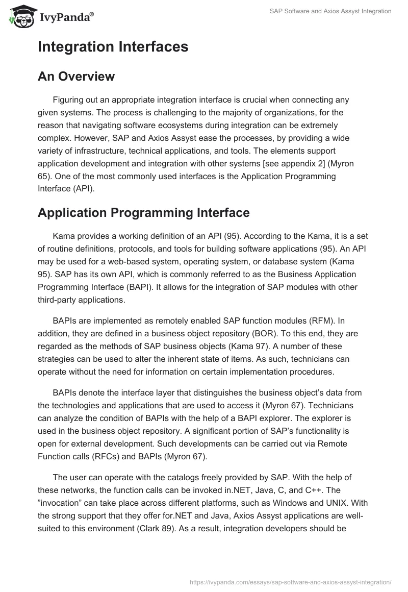 SAP Software and Axios Assyst Integration. Page 4