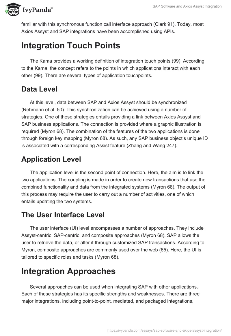 SAP Software and Axios Assyst Integration. Page 5
