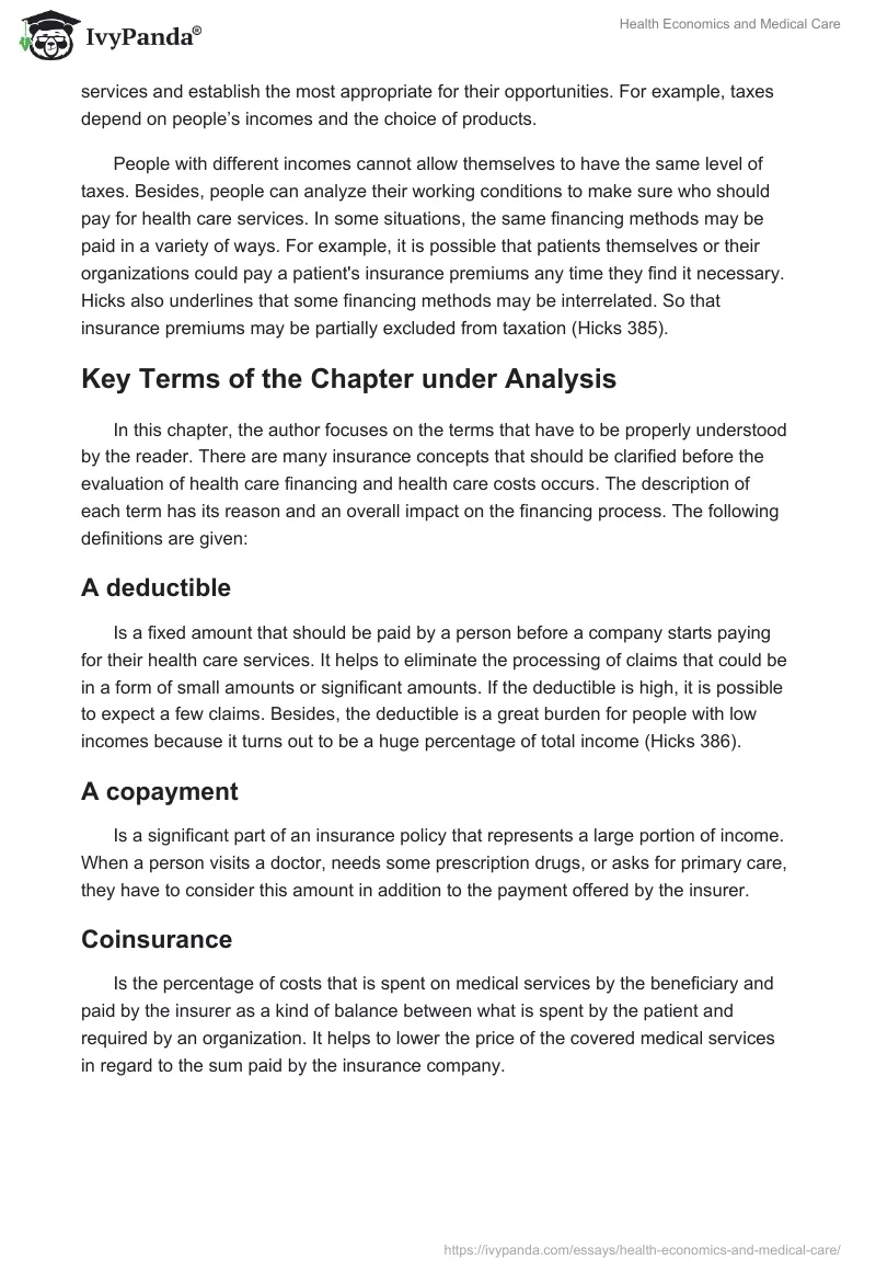 Health Economics and Medical Care. Page 2