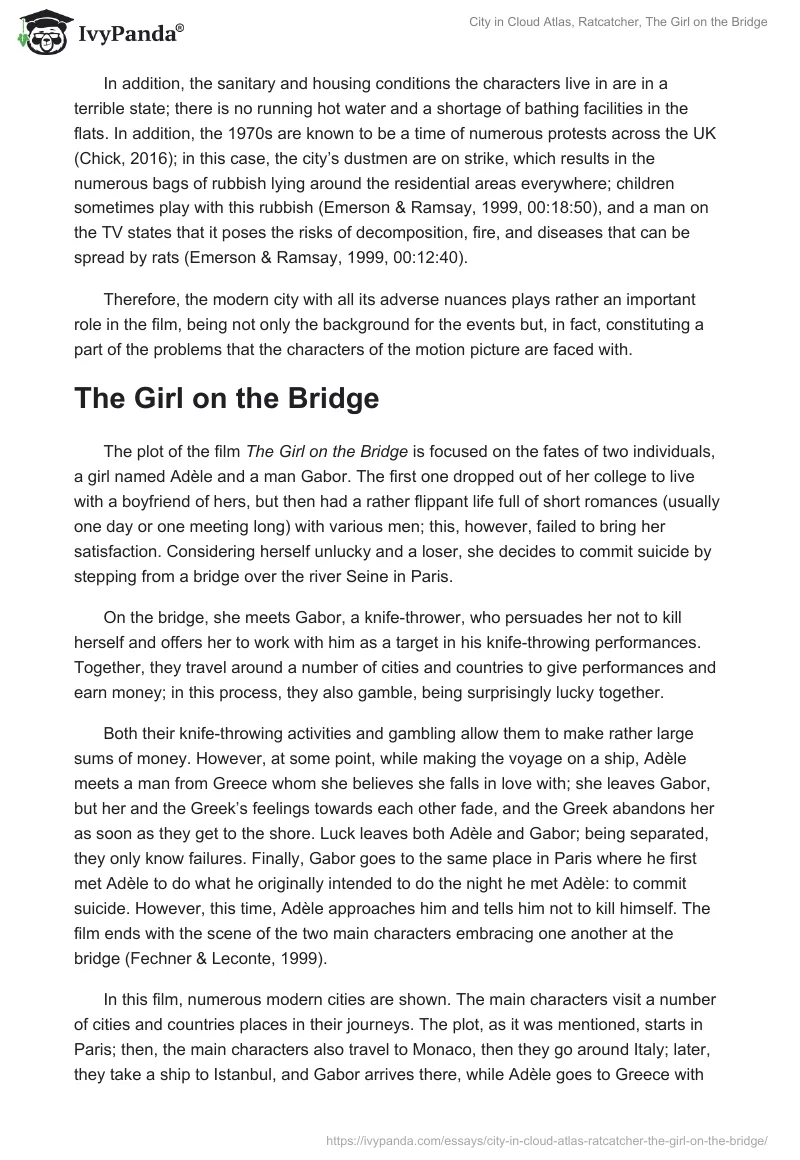 City in Cloud Atlas, Ratcatcher, The Girl on the Bridge. Page 4